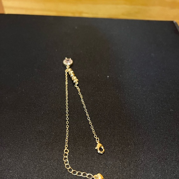 Adjustable Rhinestone/Pink Stone Bracelet - Picture 5 of 5